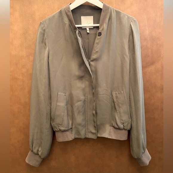 Joie Silk Bomber Jacket - Picture 1 of 6
